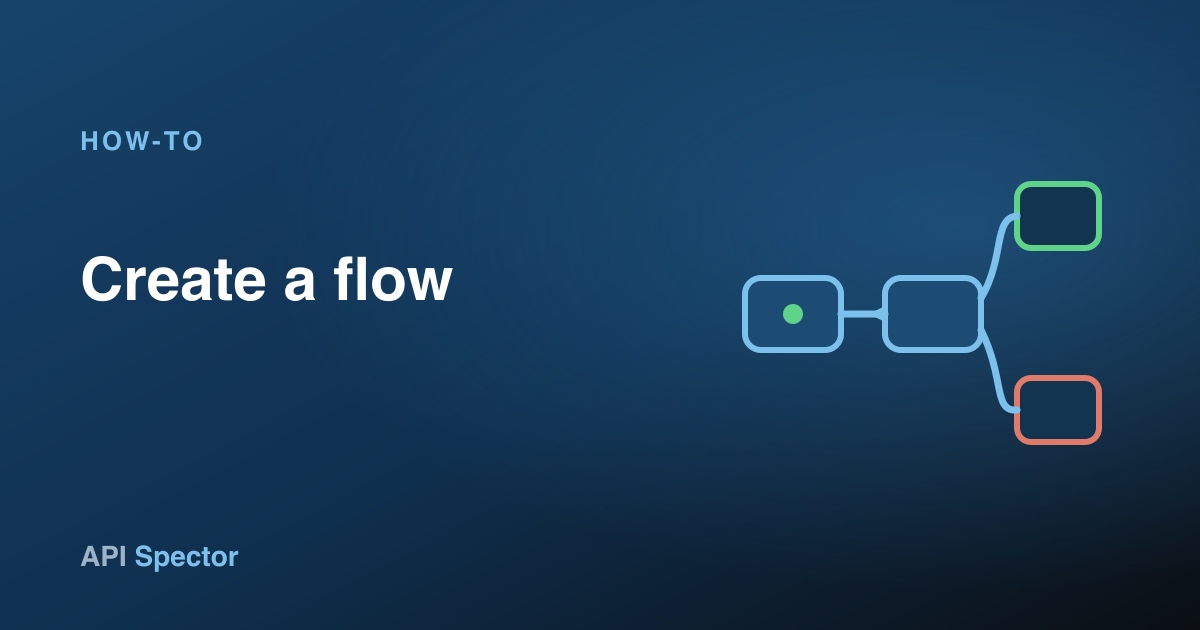 How to create a flow in API Spector