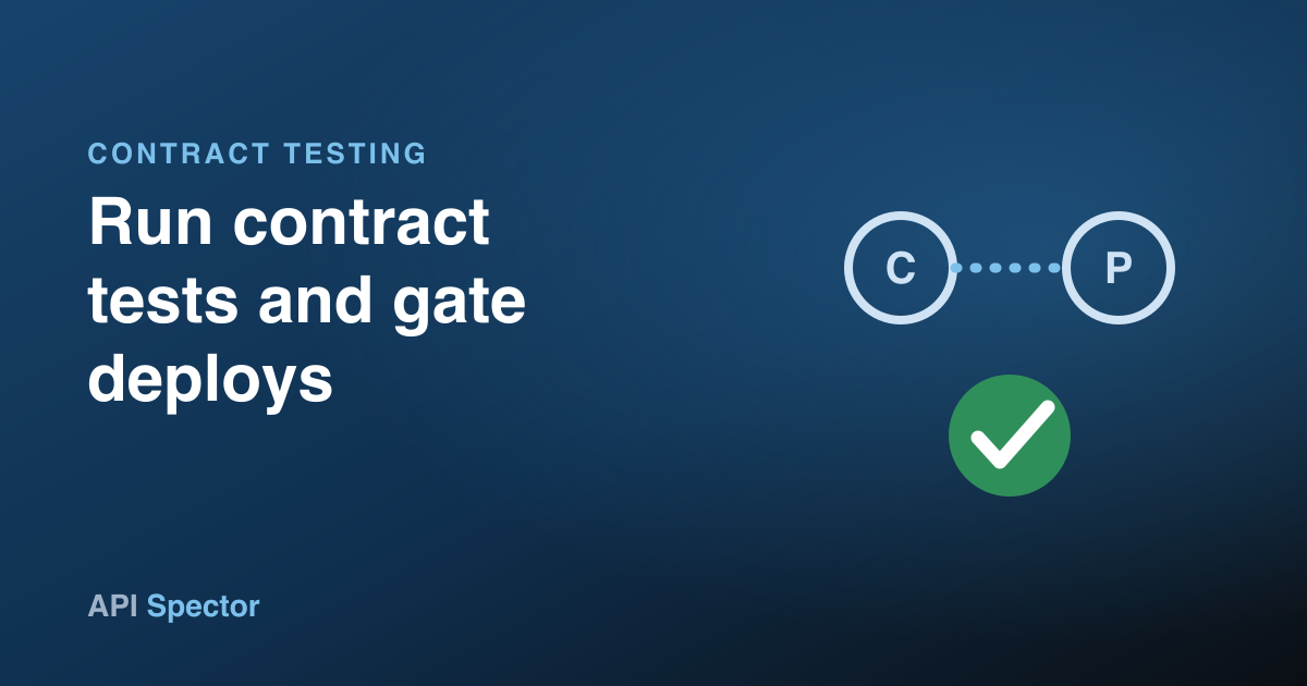 How to run contract tests and gate deploys in API Spector