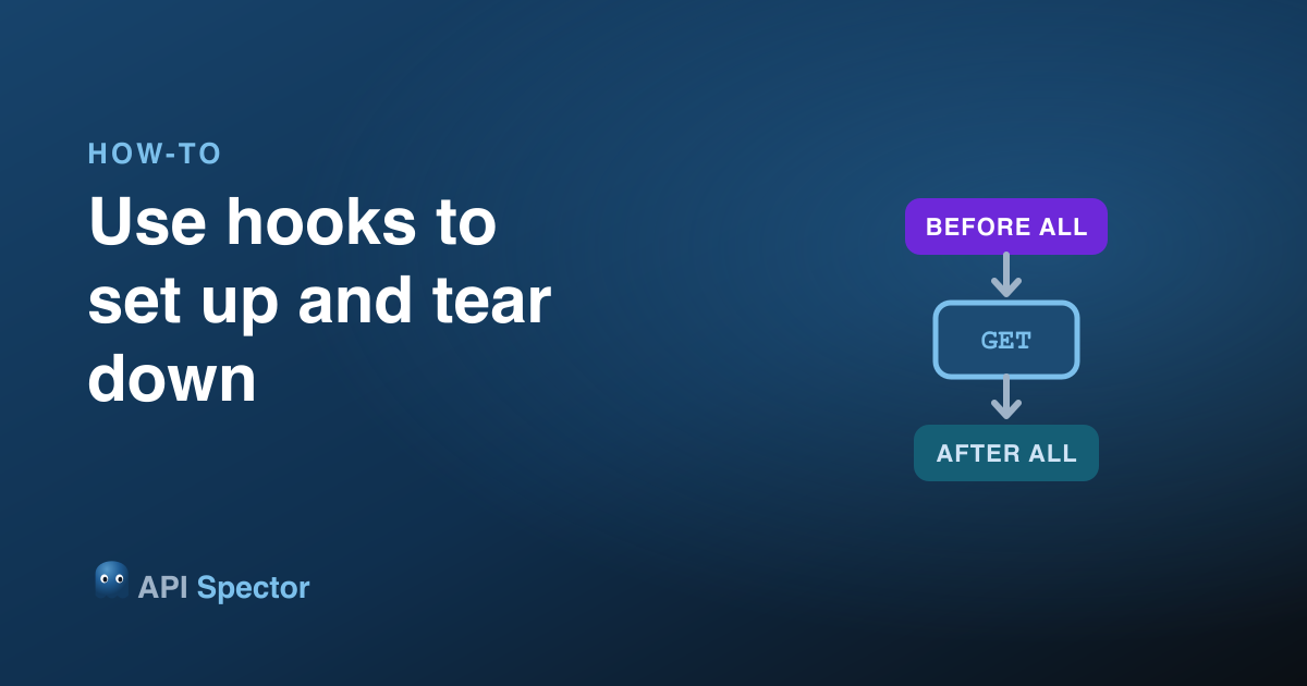 How to use hooks in API Spector